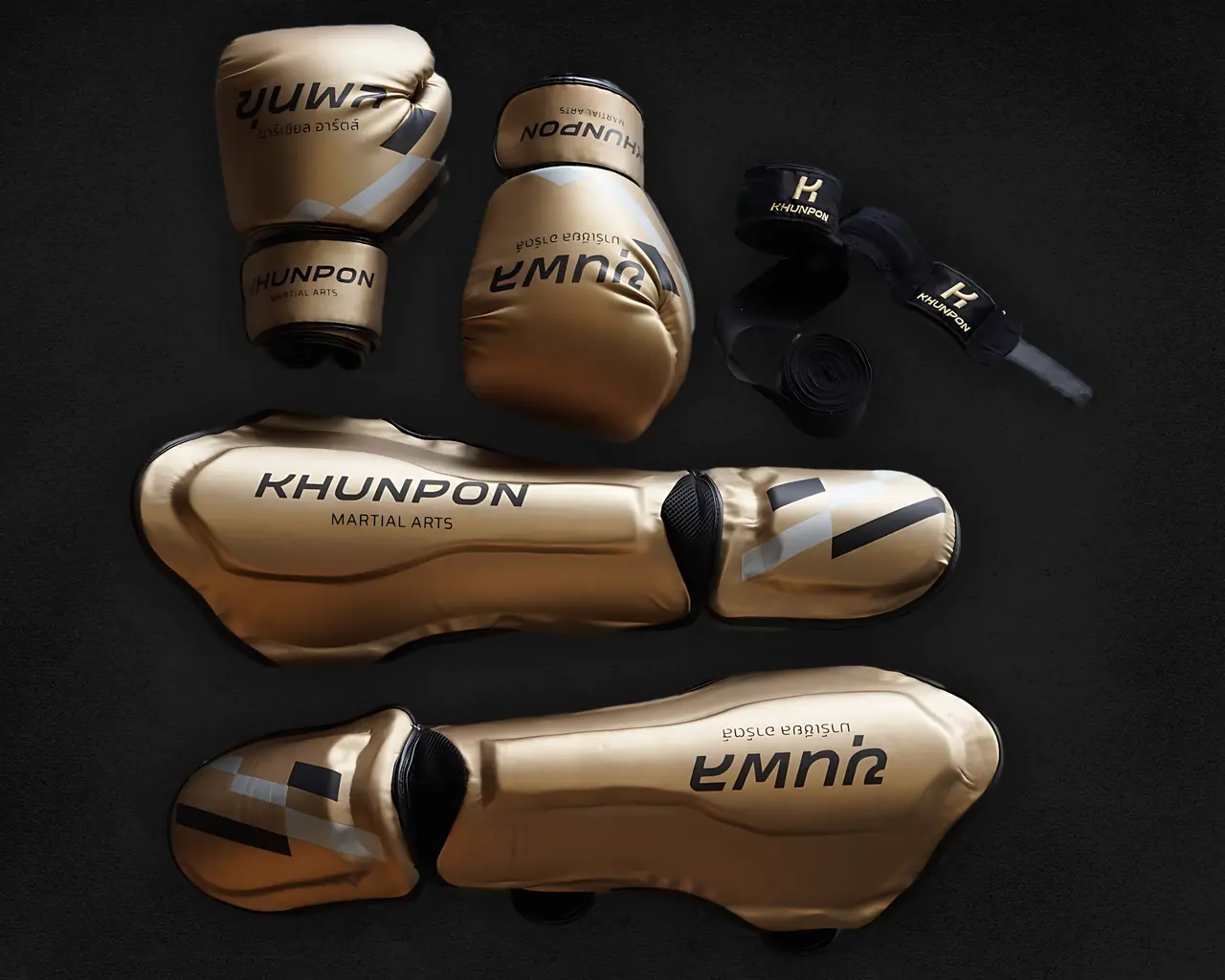 Khunpon's hire boxing gloves, hand wraps and shin guards